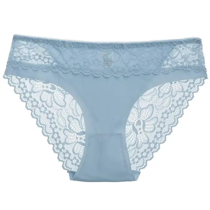 Čipkované ženské nohavičky Sexy bezšvové spodné prádlo dámske nízke pásy Pevná lingerie dievčenské