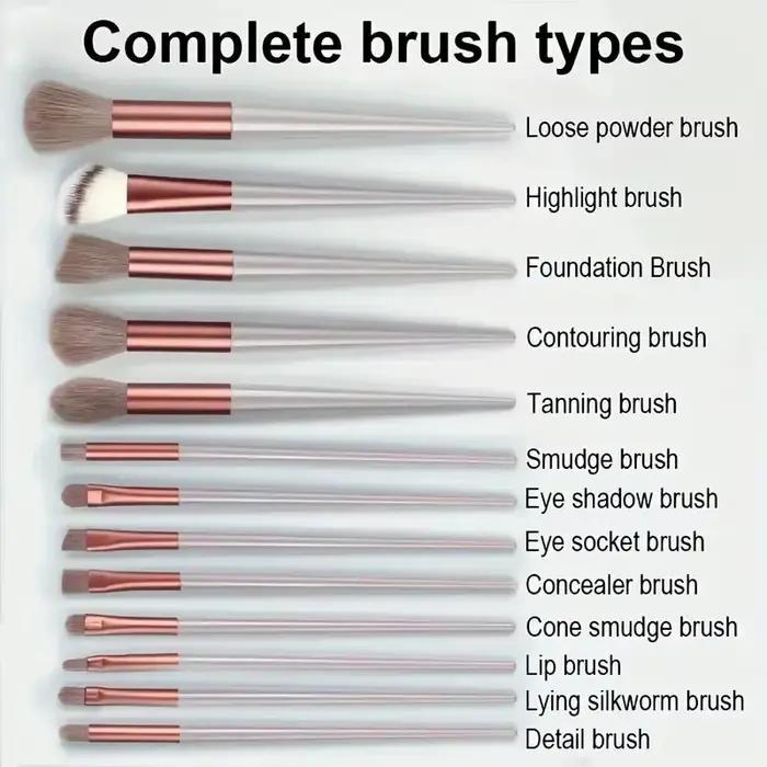 Sada jemných a nadýchaných kozmetických štetcov na make-up