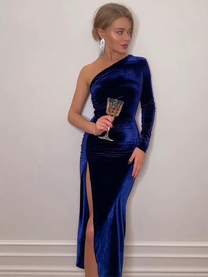 Elegantné midi šaty s dlhými rukávmi pre ženy