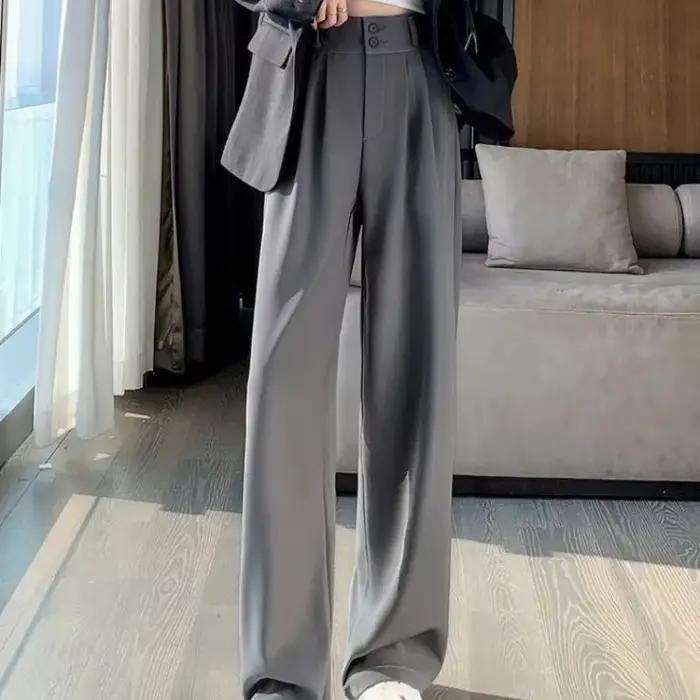 Elegantné nohavice so širokými nohavicami pre ženy