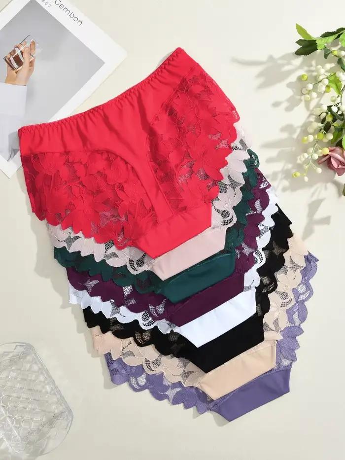 S-XXL ženy čipka nohavičky Patchwork spodná bielizeň bezšvová Sexy luxusná vykrojená pevná slipy dievčatá stredná veľkosť priedušná Lingerie