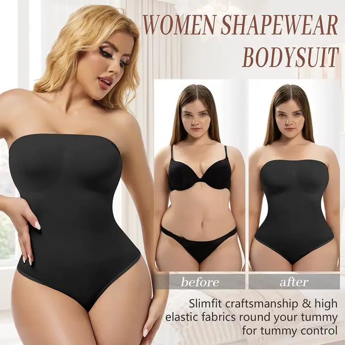 Dámske body na spevnenie brucha Shapewear bez rukávov bez ramienok s holým chrbtom ležérne tielko tangá