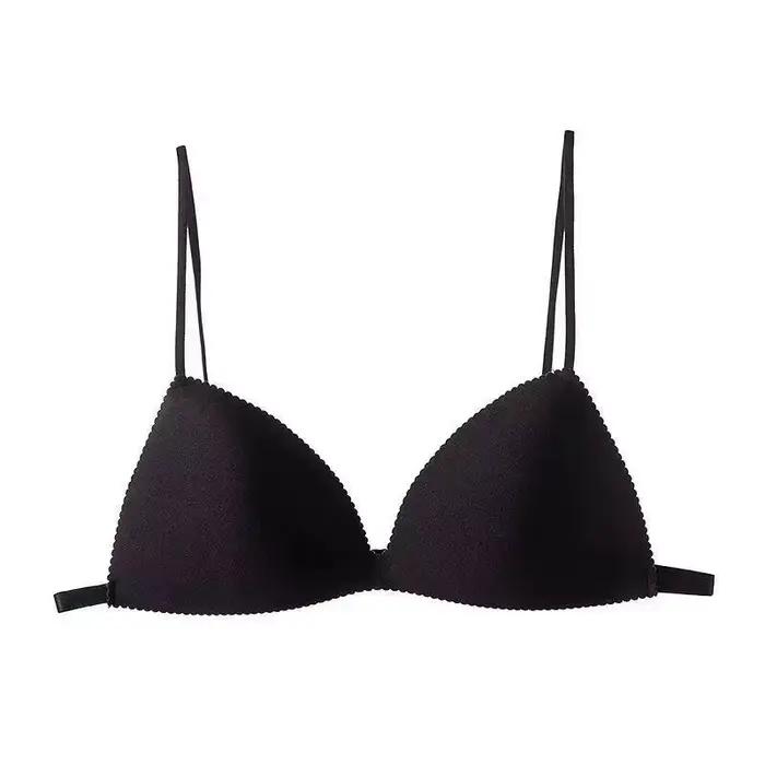 Soutien-gorge français à fines bretelles, lingerie pour filles, sexy, sans couture, une pièce