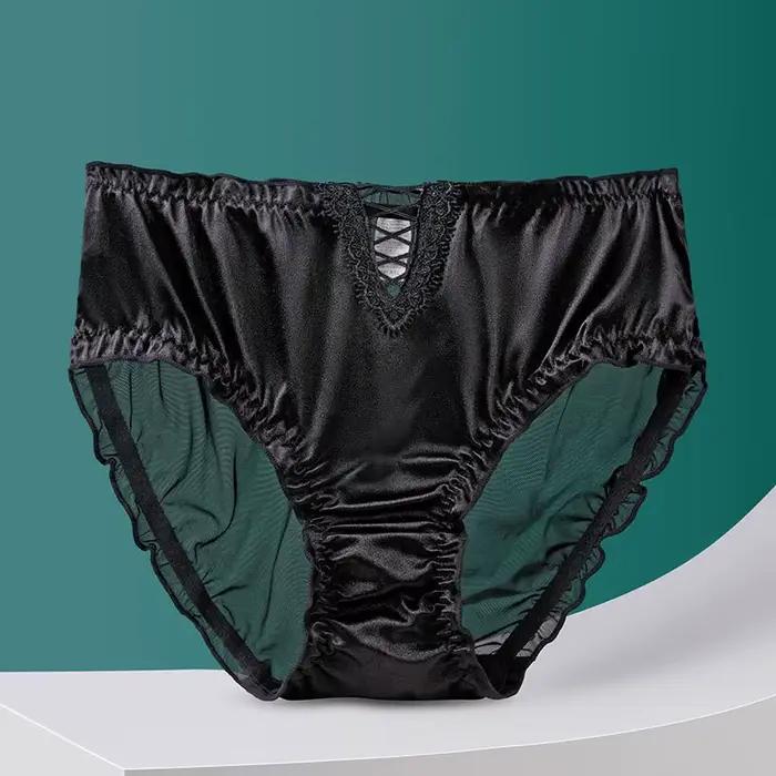 Ropa intérieur para mujeres culottes sexy femmes dentelle surdimensionné lenceria creux respirant lingerie coton entrejambe sous-vêtements femmes
