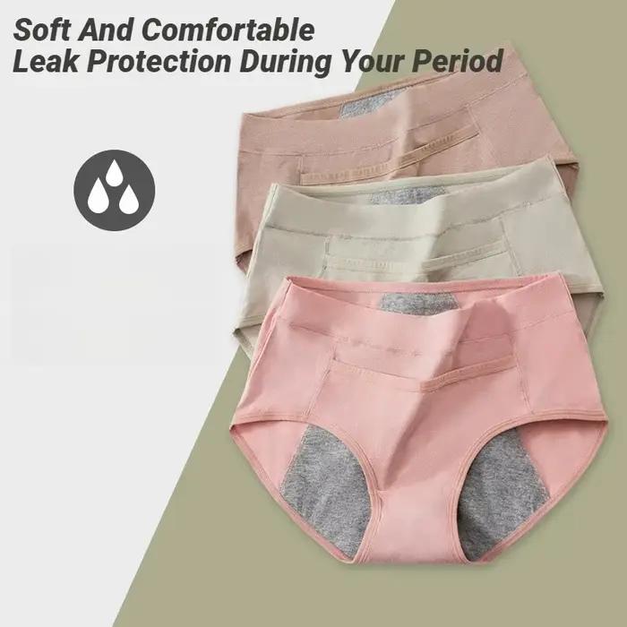 Lot de 4 culottes menstruelles taille haute en coton pour femmes, lingerie physiologique, sous-vêtements anti-fuites, culotte de règles pour dames