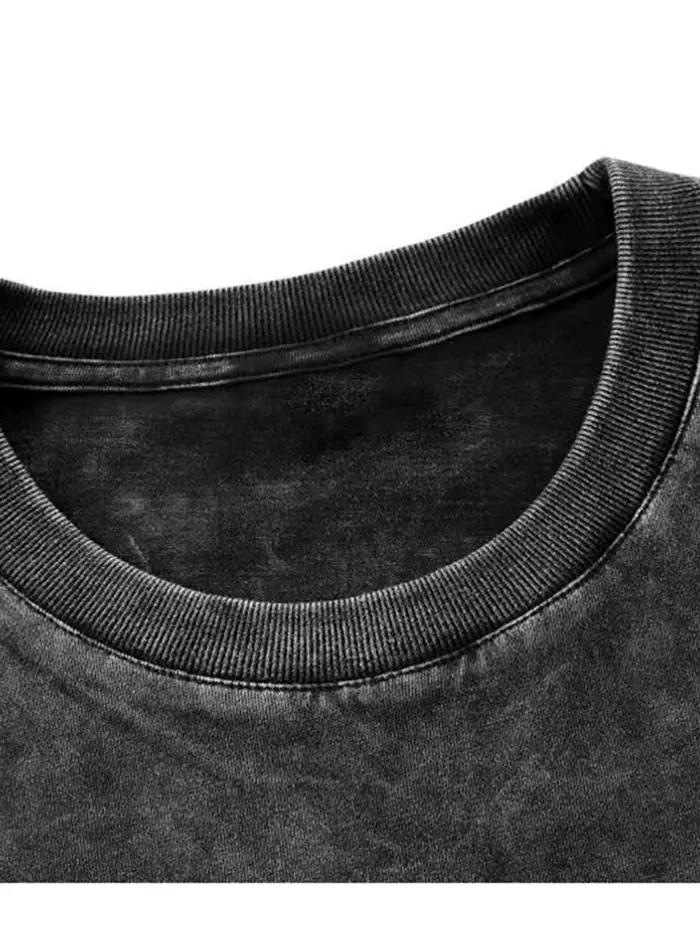 Vintage vyblednuté tričká 2026 – Retro hip-hop punk streetwear štýl pre ženy – Bežné Harajuku bavlnené tričko