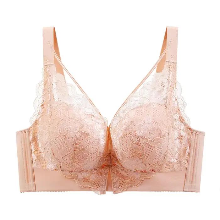 Soutien-gorge push-up en dentelle pour femmes, lingerie sexy, brassière sans fil, bonnet C D E, 52CDE