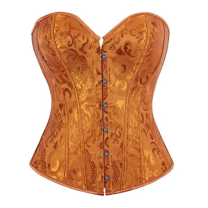 Jacquard Vintage hauts Corset femmes gothique surbuste Bustier à lacets Shapewear minceur taille façonnage Korset