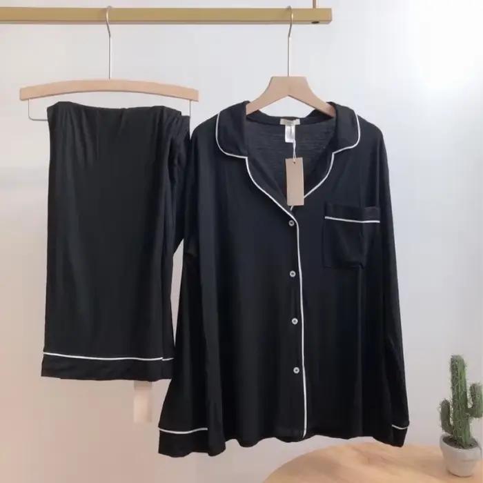 Ensemble de pyjama Modal en gros européen et américain Pyjamas simples pour femmes