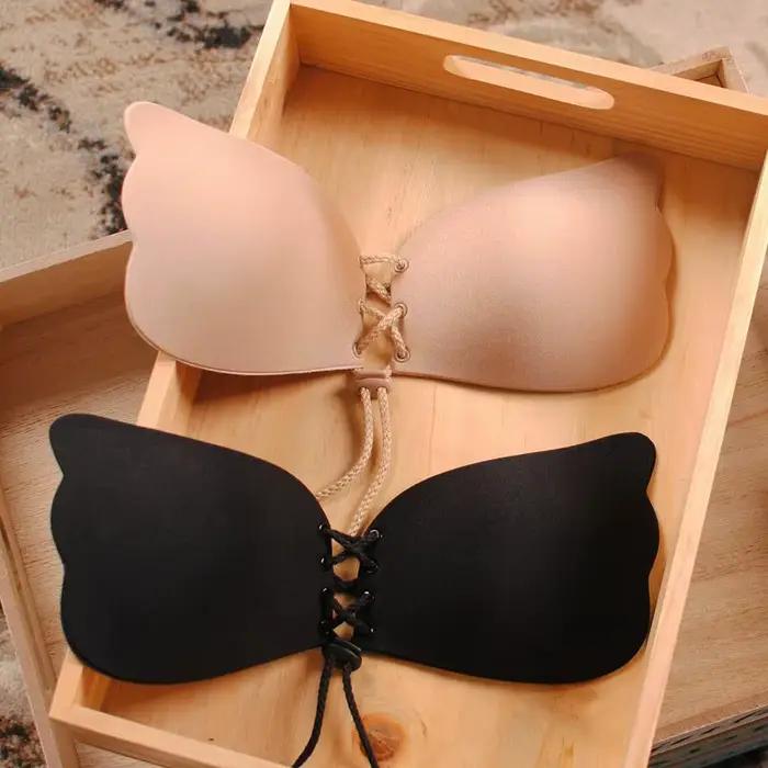 Soutien-gorge adhésif Invisible sans bretelles, Push-Up, Lingerie Sexy dos nu, sans couture, sous-vêtements Bralette en Silicone