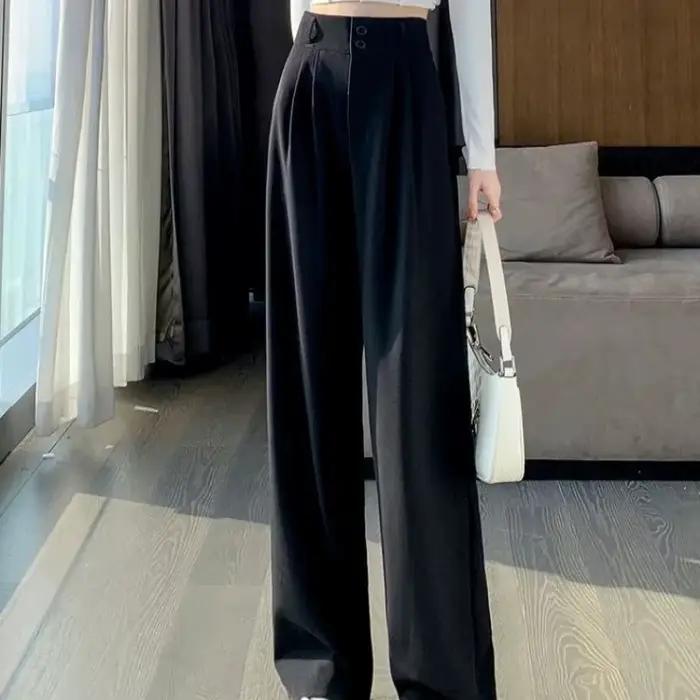 Elegantné nohavice so širokými nohavicami pre ženy