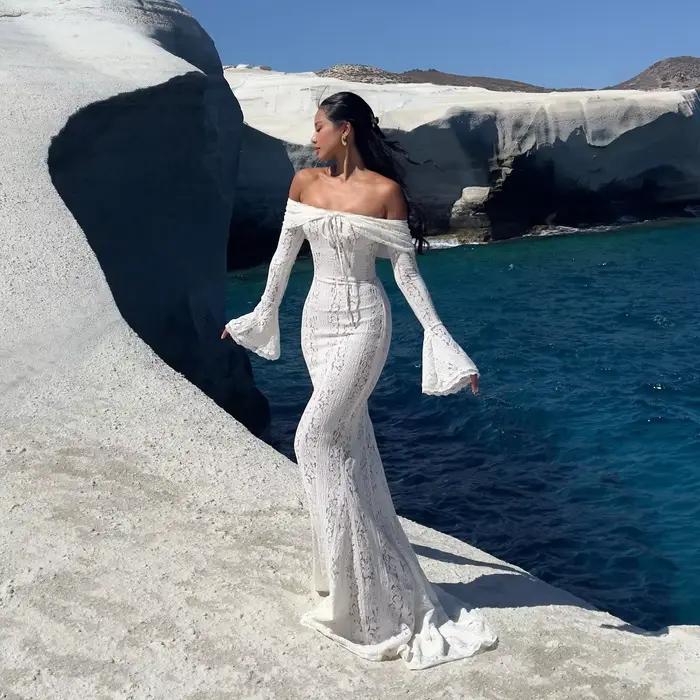 Robe Oligai 2024 Élégante Sans Manches Pour Femmes Occasions Spéciales Soirées Galas Mariages Anniversaires