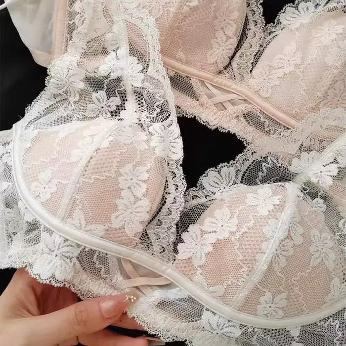 Denný čipkovaný set - Nový štýl sexy push-up podprsenky bez podšívky pre ženy