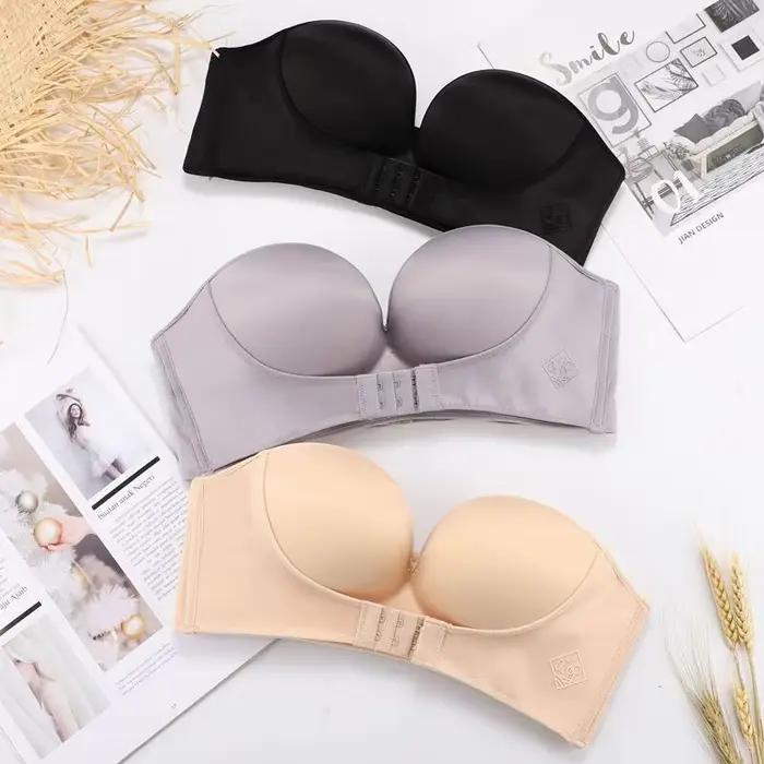 Bralette push-up réglable à fermeture frontale, soutien-gorge sexy invisible, sangle d'épaule parfaite, brassière rassemblant pour les réunions de mariage