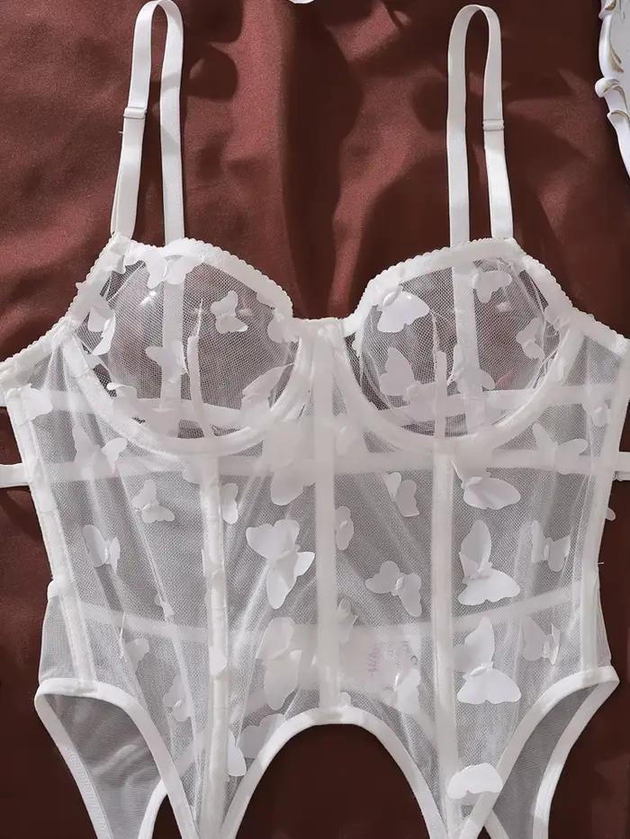 Doux Sexy dames ensemble de soutien-gorge arête de poisson Corset épicé fille dentelle Lingerie sangle rembourrage froncé Type mince Corset femmes ensemble de soutien-gorge
