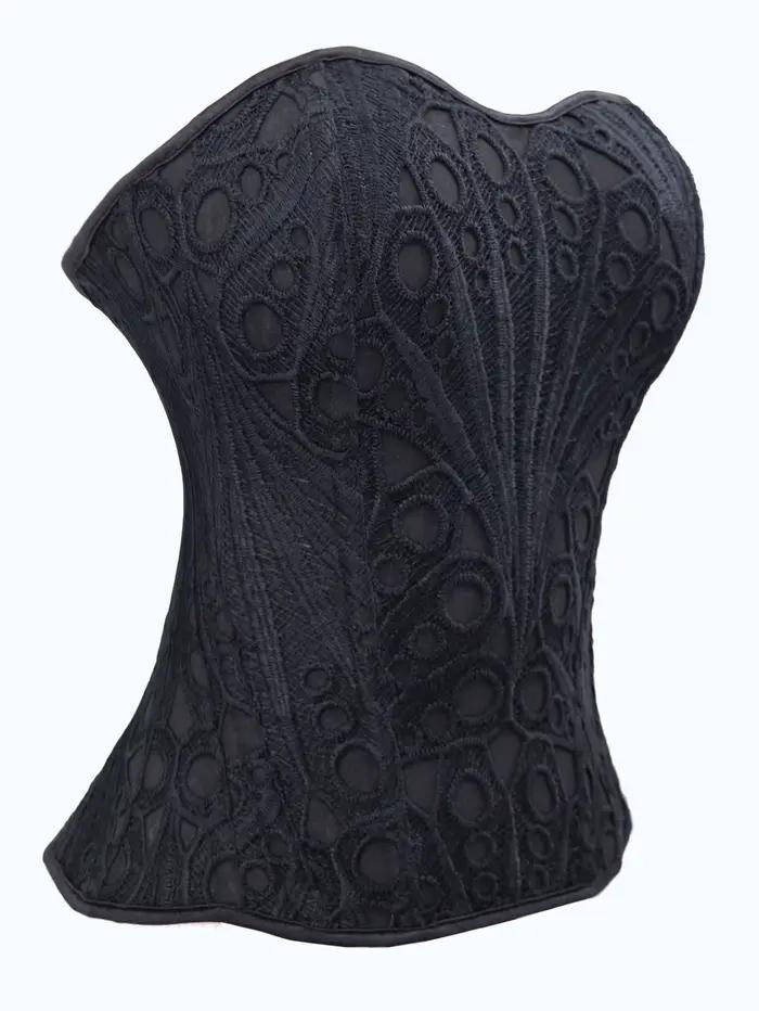Čierny gotický korzet, bustier