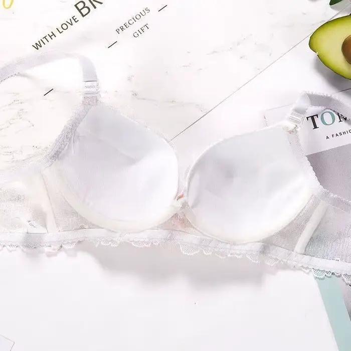 Ensemble de soutien-gorge coréen mignon pour femmes, section fine d'été, pour petits seins, sans armatures, confortable et sexy
