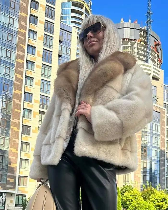 Dámska norková kožušinová bunda