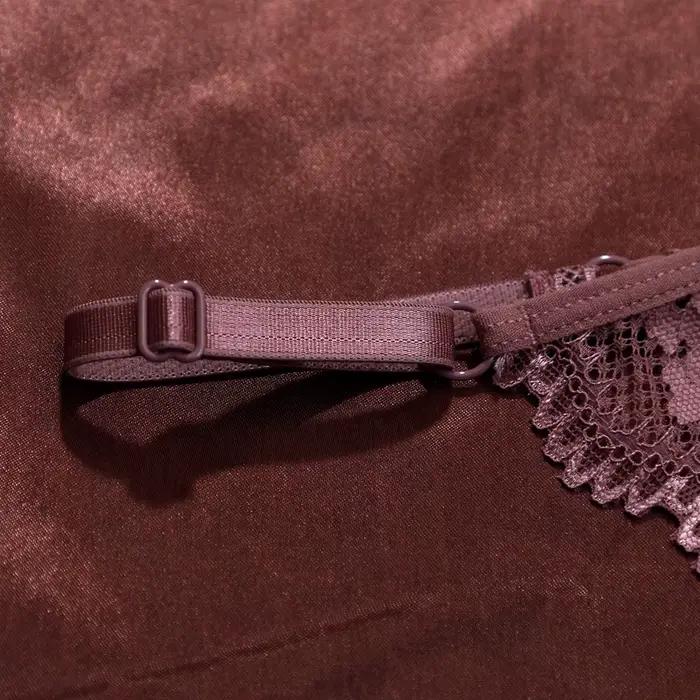 String pour femme ajustable, sexy, ajouré, motif floral en dentelle, avec nœud papillon, taille basse, confortable, lingerie sans couture