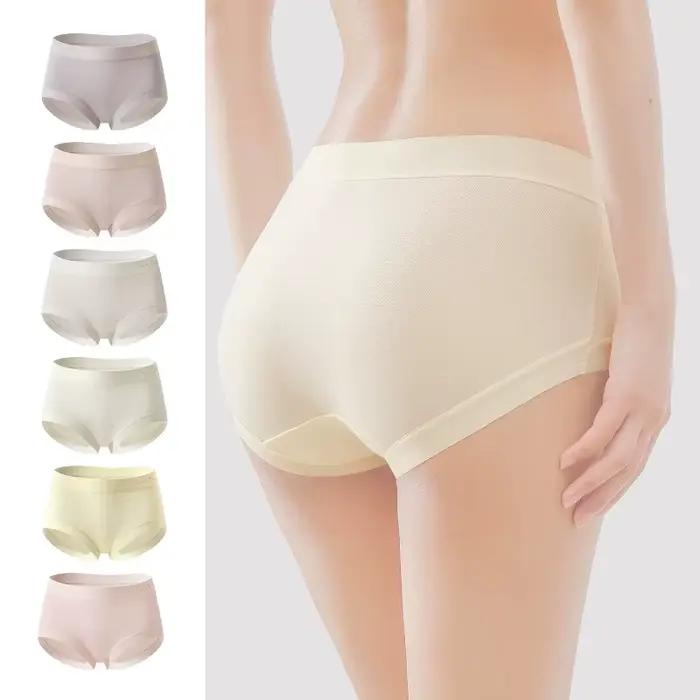 Lot de 4 culottes pour femmes grande taille en modal, sous-vêtements féminins tendance avec lettres, confortables, sans couture, slips pour filles, lingerie intime