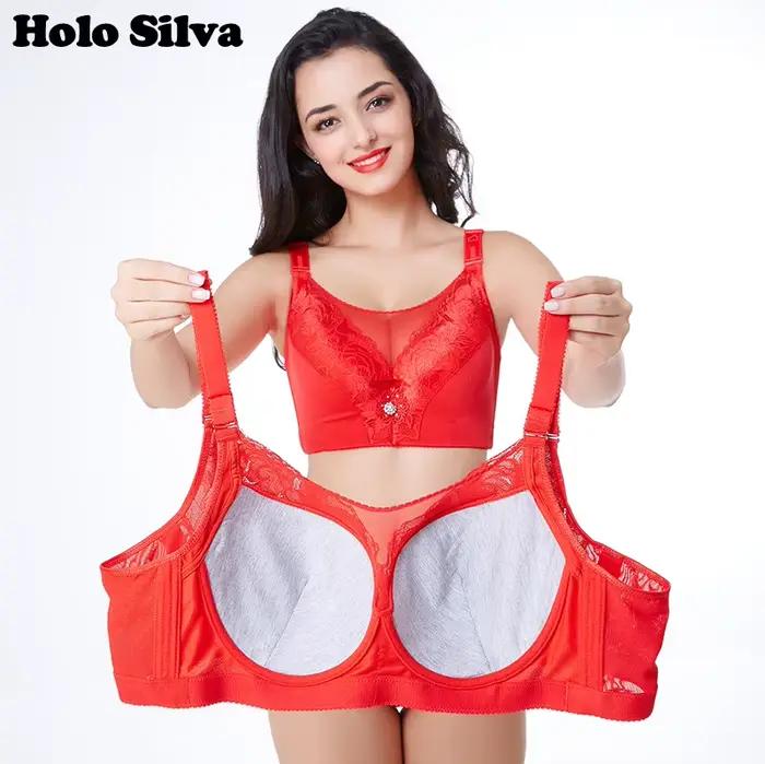 Podprsenka veľká veľkosť 40-52, sexy, bezšvová, pre ženy, push-up, BH, EFG