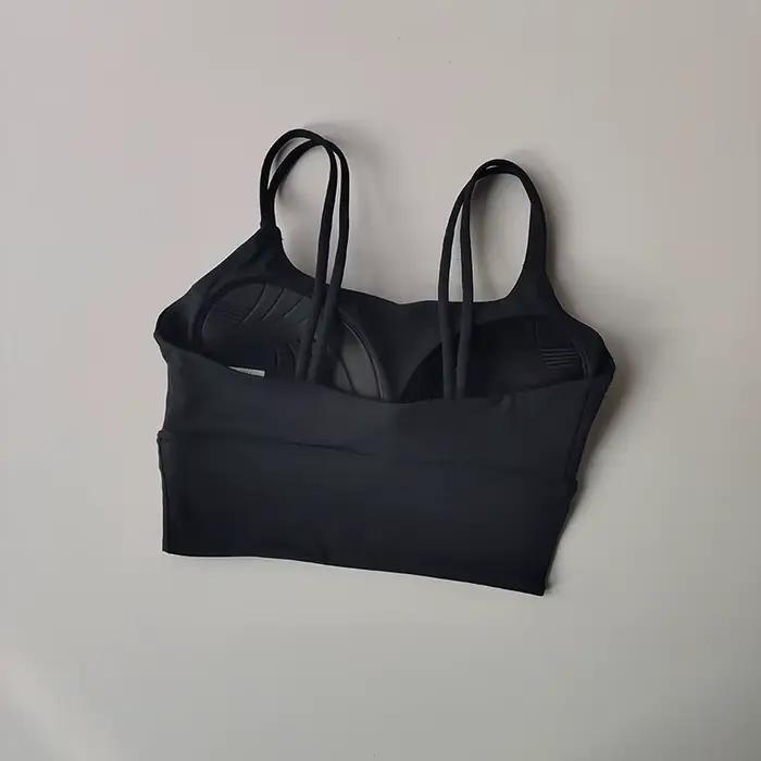 Soutien-gorge de sport intégré avec bretelles, soutien-gorge de style gilet de beauté absorbant les chocs pour femmes, combinaison de yoga Pilates pour course à pied