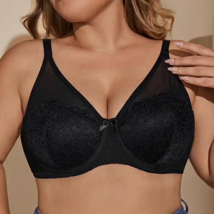 Beauwear femmes Lingerie grande taille soutien-gorge avec fil sans doublure mince soutien-gorge sans mousse 38C 38D 40C 40D 42C 42D 44C 44D-R209