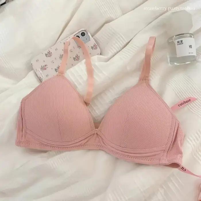 BANERDANNI Bralette de base parisienne |   Bretelles fixes et tissu respirant |   Petite Bust Contour Support Soutien-gorge triangle confortable sans fil