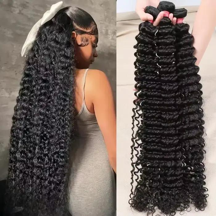 Prírodné brazílske Remy Deep Wave vlasy v balení