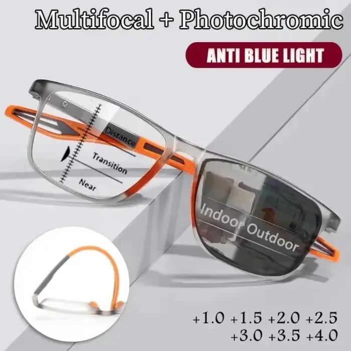 Fotochromické multifokálne okuliare na čítanie pre mužov