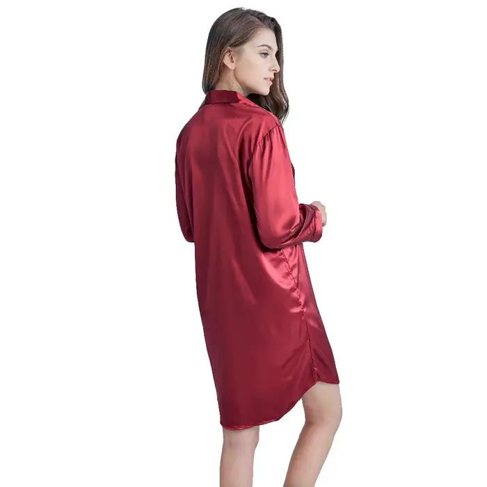 Chemise de nuit élégante en polyester pour femme chemise de nuit sexy à la maison vêtements de nuit pour femme robes de nuit minimalistes occasions spéciales