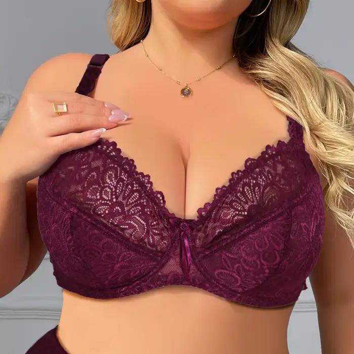 BEAUWEAR - Krajková podprsenka s kvetinovým vzorom pre ženy