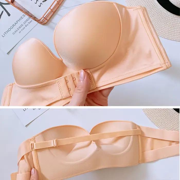 Bralette push-up réglable à fermeture frontale, soutien-gorge sexy invisible, sangle d'épaule parfaite, brassière rassemblant pour les réunions de mariage