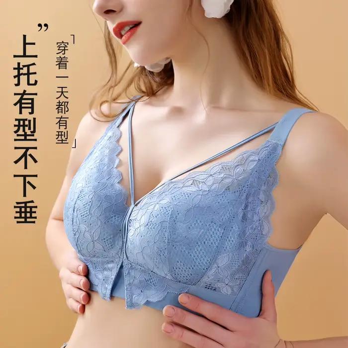 Soutien-gorge push-up en dentelle pour femmes, lingerie sexy, brassière sans fil, bonnet C D E, 52CDE