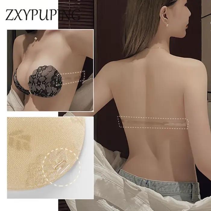 Samolepiaca push-up podprsenka s neviditeľnými ramienkami pre oblečenie s odhaleným chrbtom