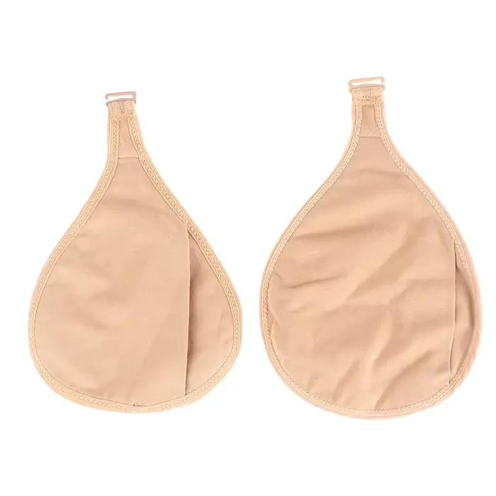 Étui de protection portable en coton doux et respirant pour prothèse mammaire, avec poche et crochet, pour le soin des prothèses post-mastectomie
