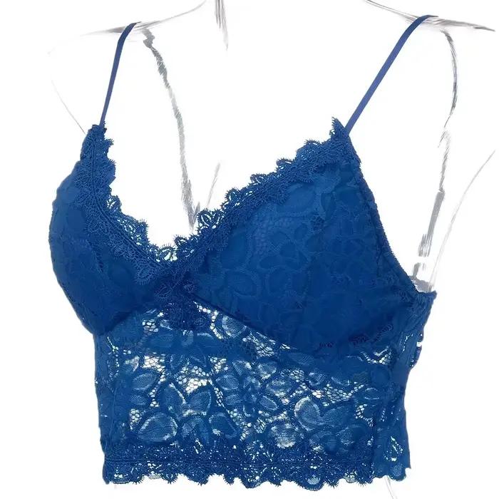 Kvetinová čipkovaná bralette push-up podprsenka pre ženy Sexy korzetová košieľka bez drôtov