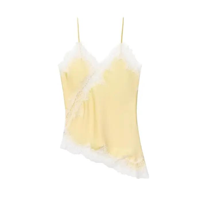 Dámske čierne čipkované topy so sexi odhaleným chrbtom