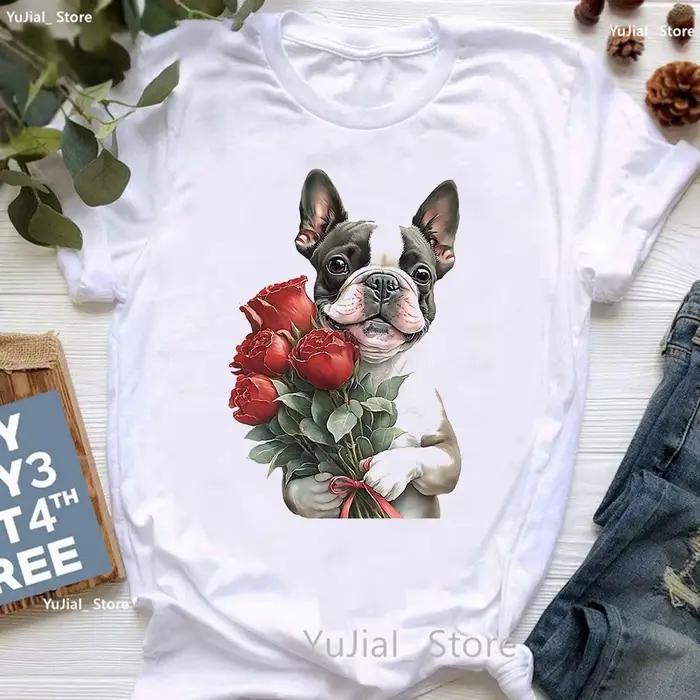 Tričko s potlačou Boston Terrier pre ženy