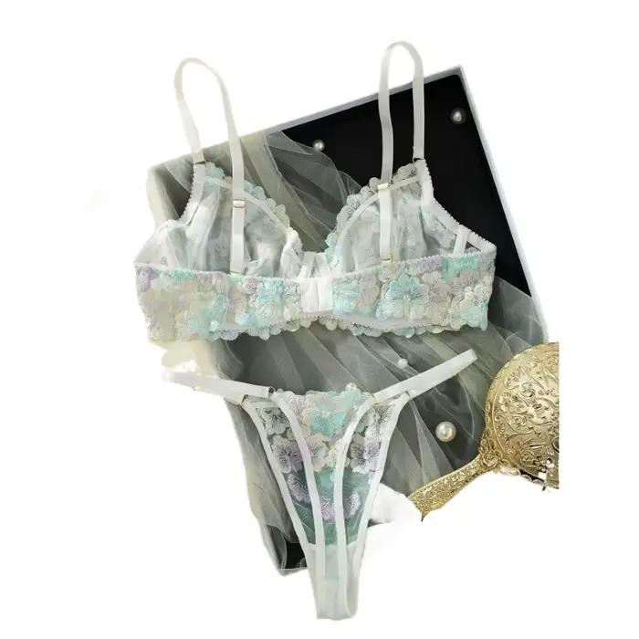Lingerie en dentelle brodée délicate, sous-vêtements sexy, produits dégradés, kit de fans de DALTol, beaux ensembles brefs