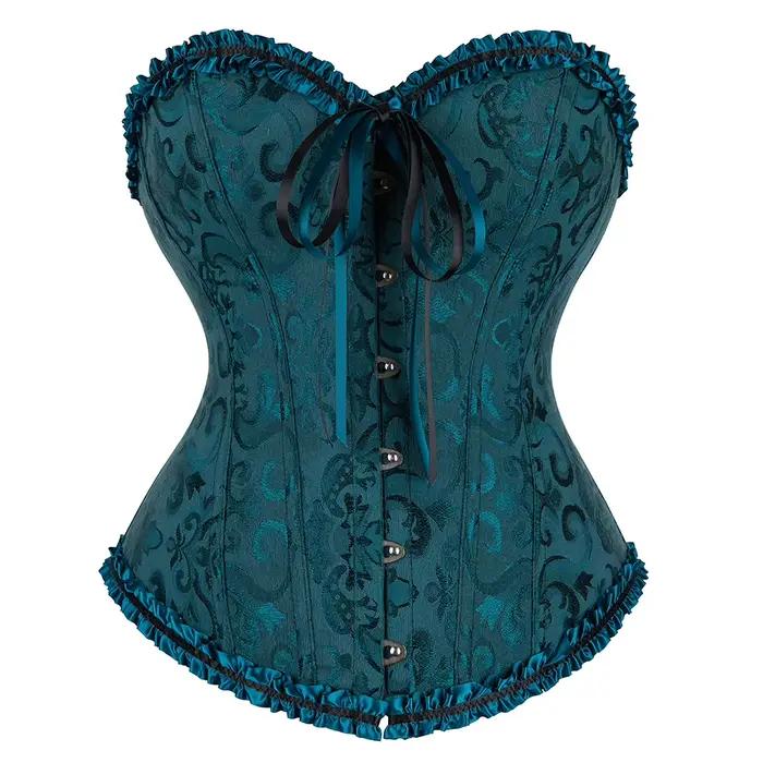 Bustiers et Corsets Sexy en dentelle florale pour femmes, Vintage, gothique, surbuste, Satin, Lingerie Jacquard, Corselet