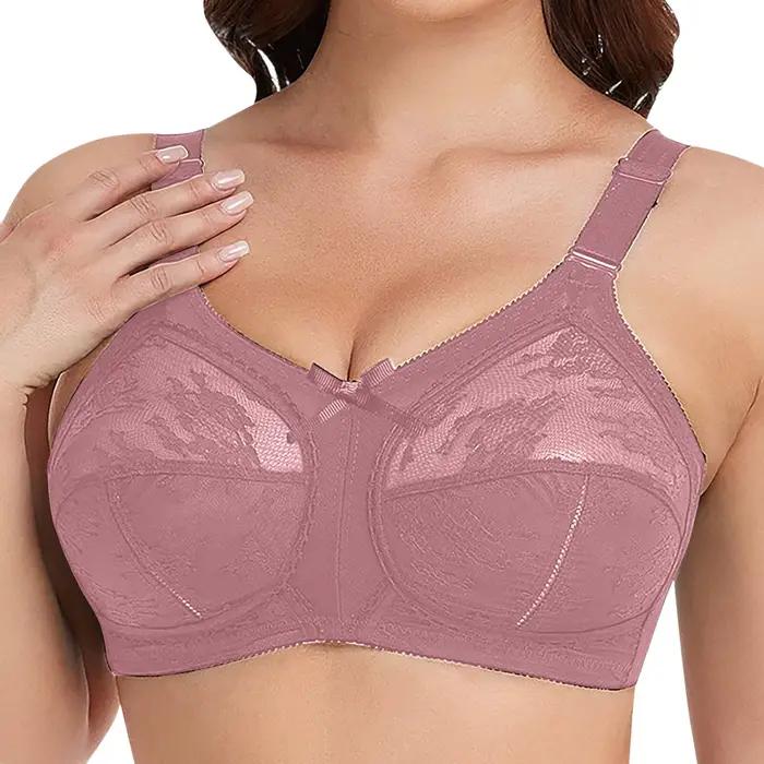 Soutien-gorge grande minimiseur en dentelle pour femmes, grande taille, Sexy, sans doublure, couverture complète, Ultra fin, sans fil, bretelles ajustées, sous-vêtements Sujetador