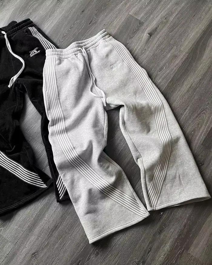 Y2k sivé voľnočasové nohavice Vintage funkčné taktické pre mužov a ženy Premium Jogging