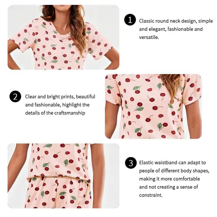 Dámske pohodlné pyžamo s krátkym rukávom