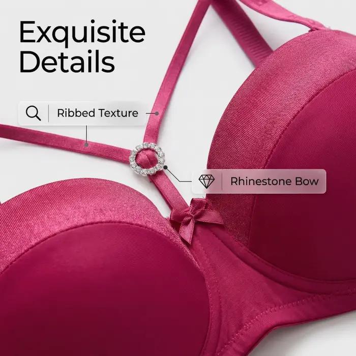 Soutien-gorge push-up confortable et respirant, bonnet C, avec armatures, lingerie sexy pour femme, soutien-gorge brodé.