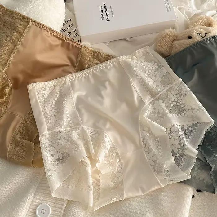 Vysoké sexy nohavičky so sťahovaním pása a zdvihom zadku z čipky vysokej kvality pre ženy