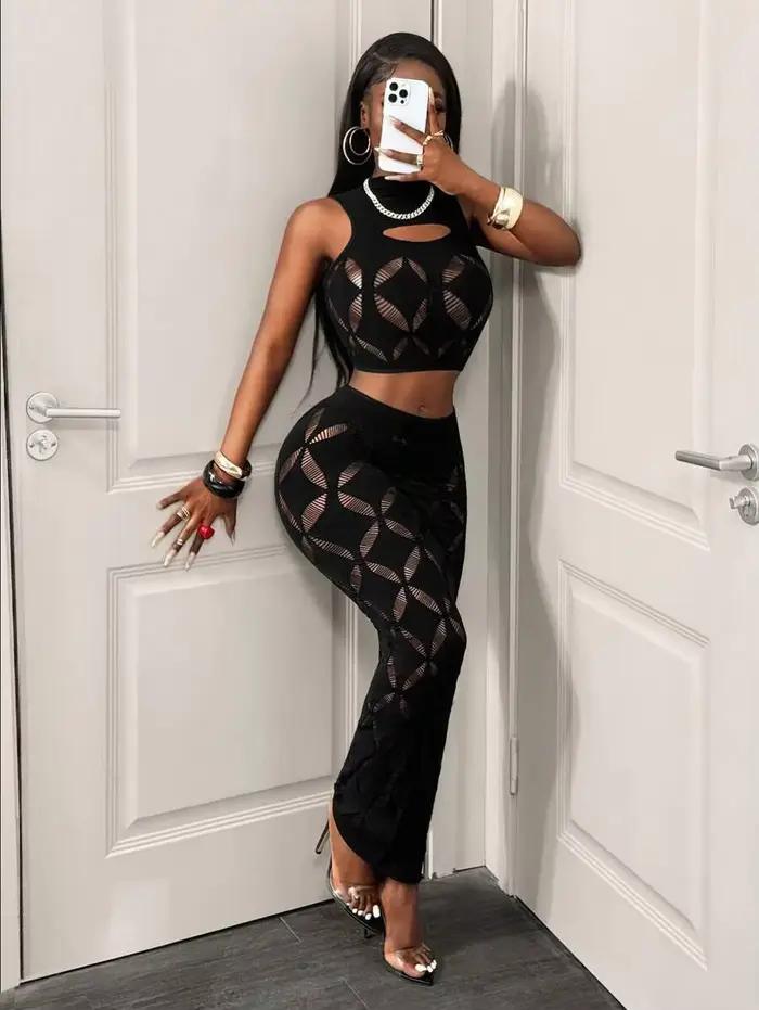 FHSEER Sexy dvojdielny set pre ženy vo veľkých veľkostiach