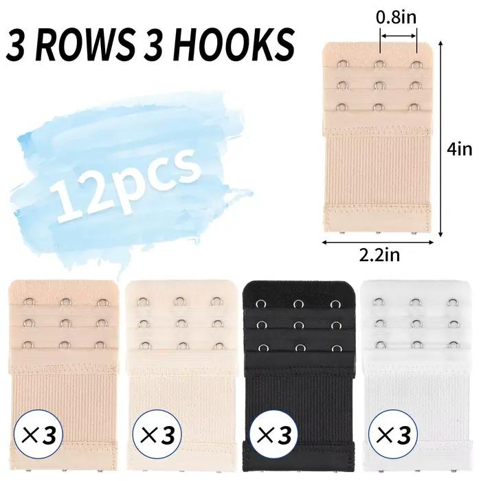 12 predlžovacích pásikov na podprsenku s 3 háčikmi