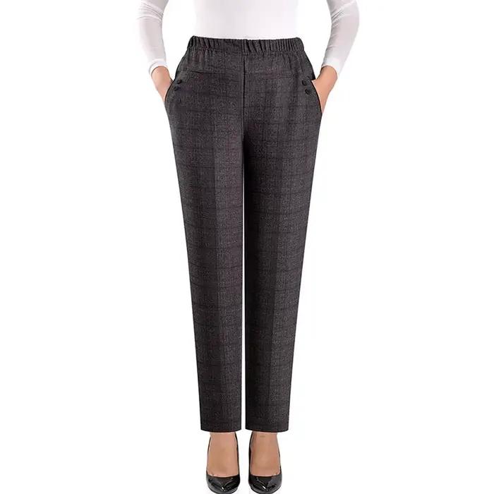 Elastické oversized nohavice pre ženy stredného veku