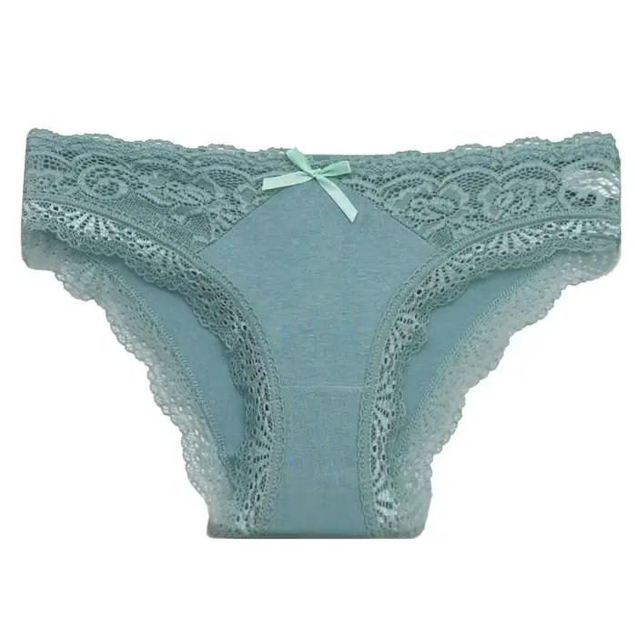 Slips en coton pour femmes, 5 pièces/ensemble, culottes en dentelle, culottes sans couture, Lingerie